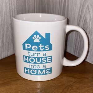 Pet Lover Coffee Mug "Pets Turn A House Into A Home" White Cup Royal Norfolk